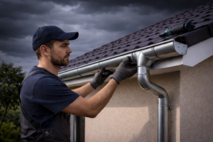 Installation d'une gouttière